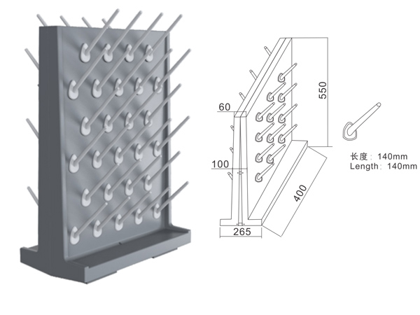 實(shí)驗室PP滴水架 小滴水架雙面54支